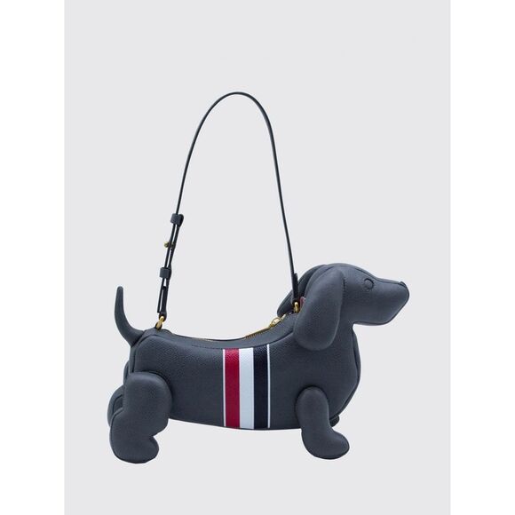 Thom Browne Shoulder Bag Woman Grey - Picture 2 of 3